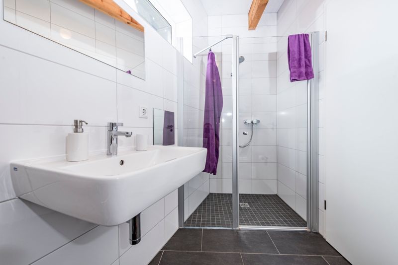Ground-floor shower room with walk-in shower